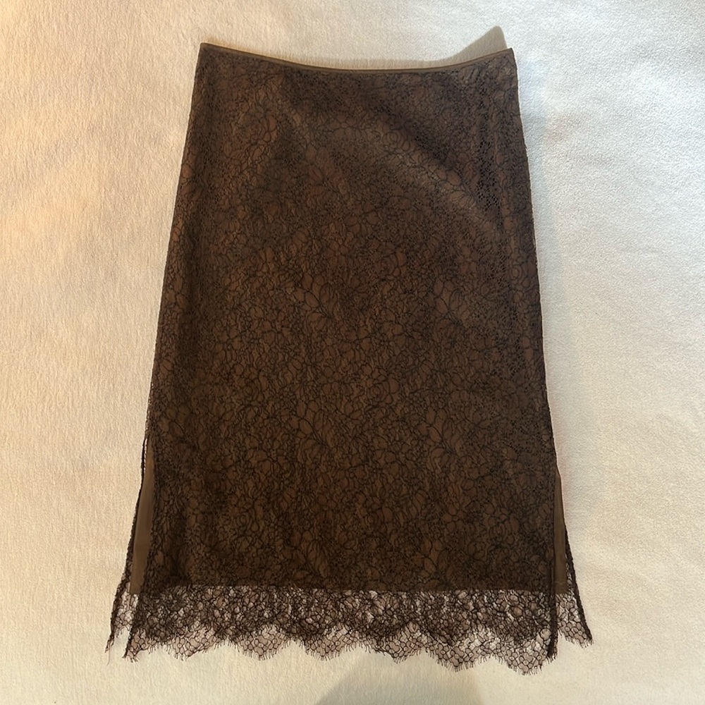 Dosa brown/black lace skirt size 3